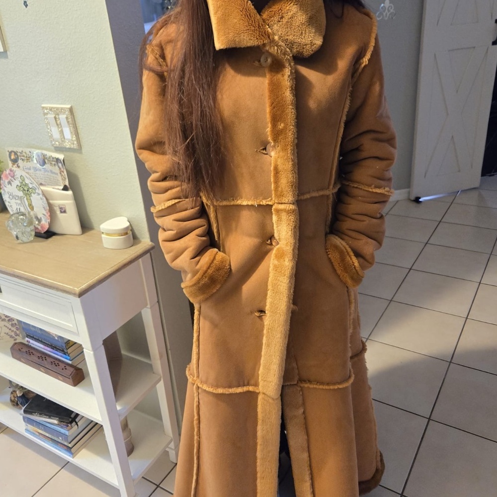 Full Length Orange Sherling